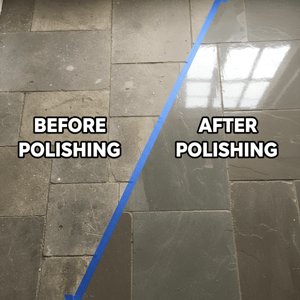 Free stone polishing demonstration